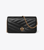 TORY BURCH Kira Chevron Zip Continental Wallet - Black image