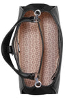 Guess Rudie Embossed Logo Satchel - Black image 3