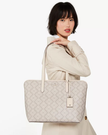 [AT DELHI] KATE SPADE Signature Spade Flower Large Tote - Dark Beige Multi image 2