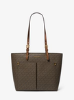 Michael Kors Jet Set Medium Logo Pocket Tote Bag - Mocha (Arriving in Delhi) image 3