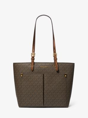 Michael Kors Jet Set Medium Logo Pocket Tote Bag - Mocha (Arriving in Delhi) image 3