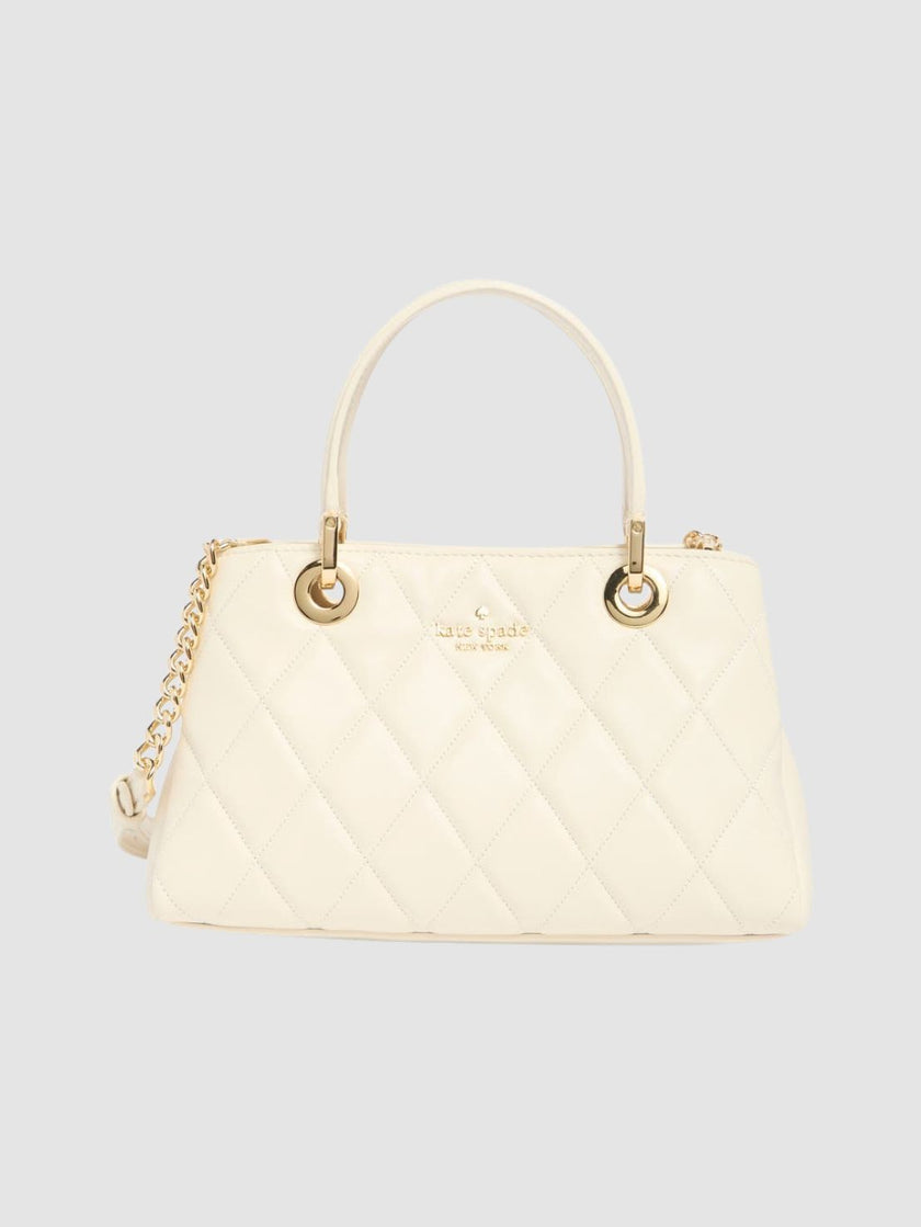 KATE SPADE Carey Quilted Leather Satchel - Meringue image 0
