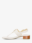 MICHAEL KORS Hannah Signature Logo T-Strap Sandal - Vanilla image 2