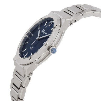 SALVATORE FERRAGAMO F-80 Classic Quartz Blue Dial Men's Watch image 1