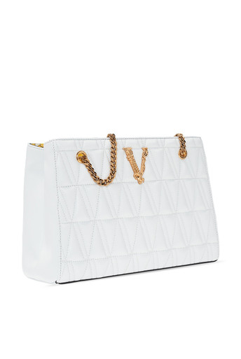 VERSACE Virtus Quilted Small Tote White Bag image 0