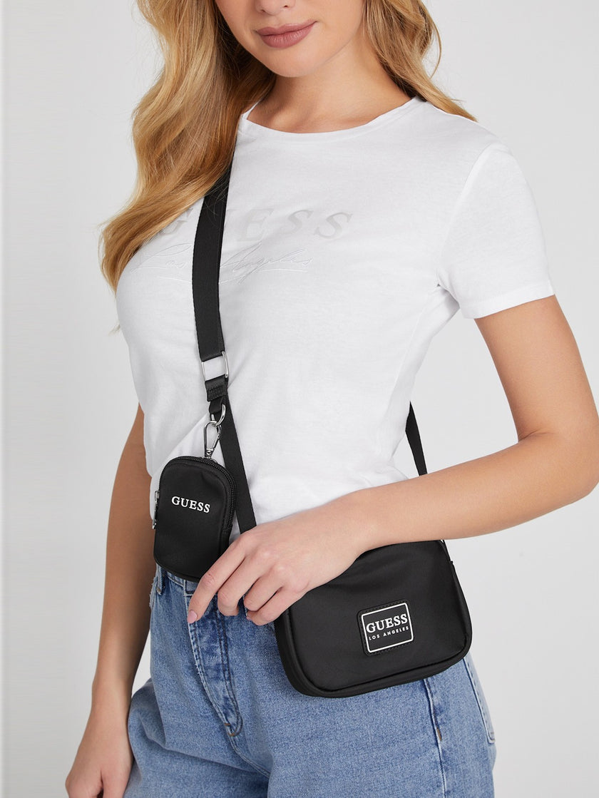 Guess Logo Nylon Crossbody - Black image 1