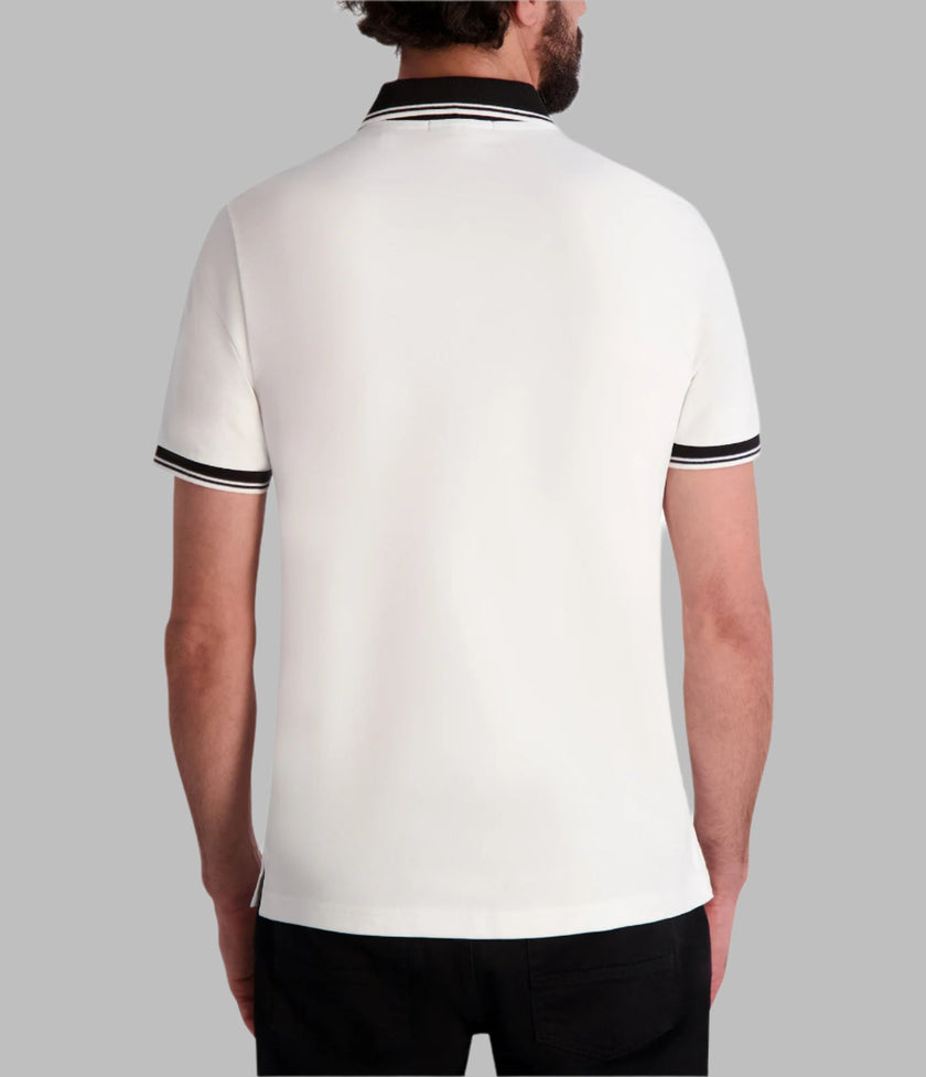 KARL LAGERFELD Karl Patch Polo - White image 1