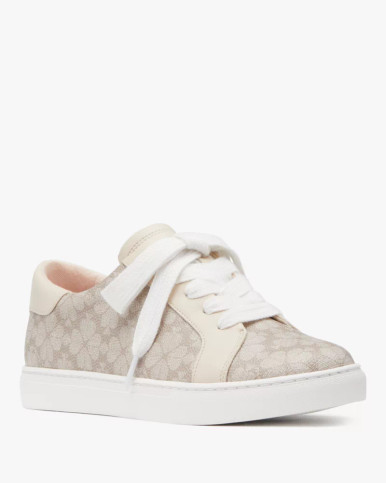 KATE SPADE  Erin Spade Flower Sneaker - Dark Mushroom Cap Multi image 2