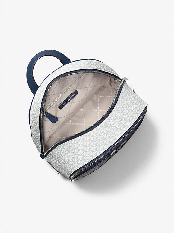 MICHAEL KORS Rhea Medium Metallic Signature Logo Backpack image 2