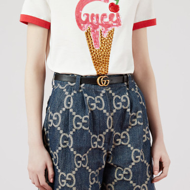 GUCCI Gg Marmont Reversible Thin Belt image 4