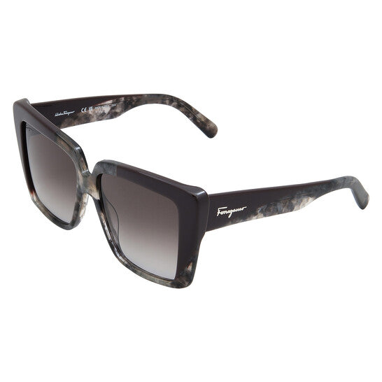 SALVATORE FERRAGAMO Grey Gradient Square Ladies Sunglasses (Arriving In Delhi) image 3