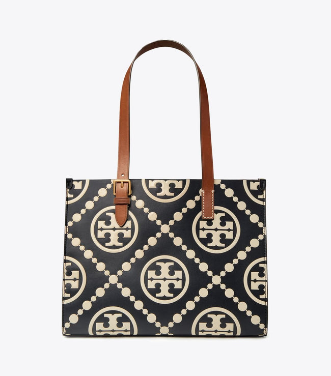[AT DELHI] TORY BURCH Small T Monogram Contrast Embossed Tote image 0