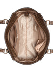 Guess Gemma Logo Satchel - Brown image 2