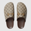 GUCCI Women's GG Supreme Canvas Horsebit Mules image 1
