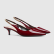 GUCCI Signoria Slingback Pumps - Red - 35.5 image