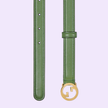 GUCCI Blondie thin Green Leather Belt image 1