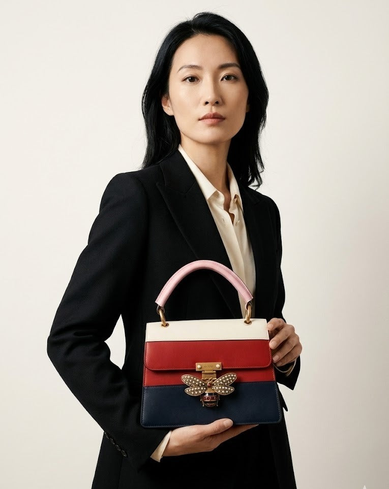 GUCCI Faux Pearl Queen Margaret Top Handle Bag image 0