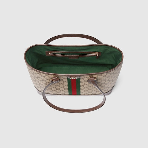 GUCCI Ophidia Medium-sized Tote Bag - Beige And Dark Brown image 3