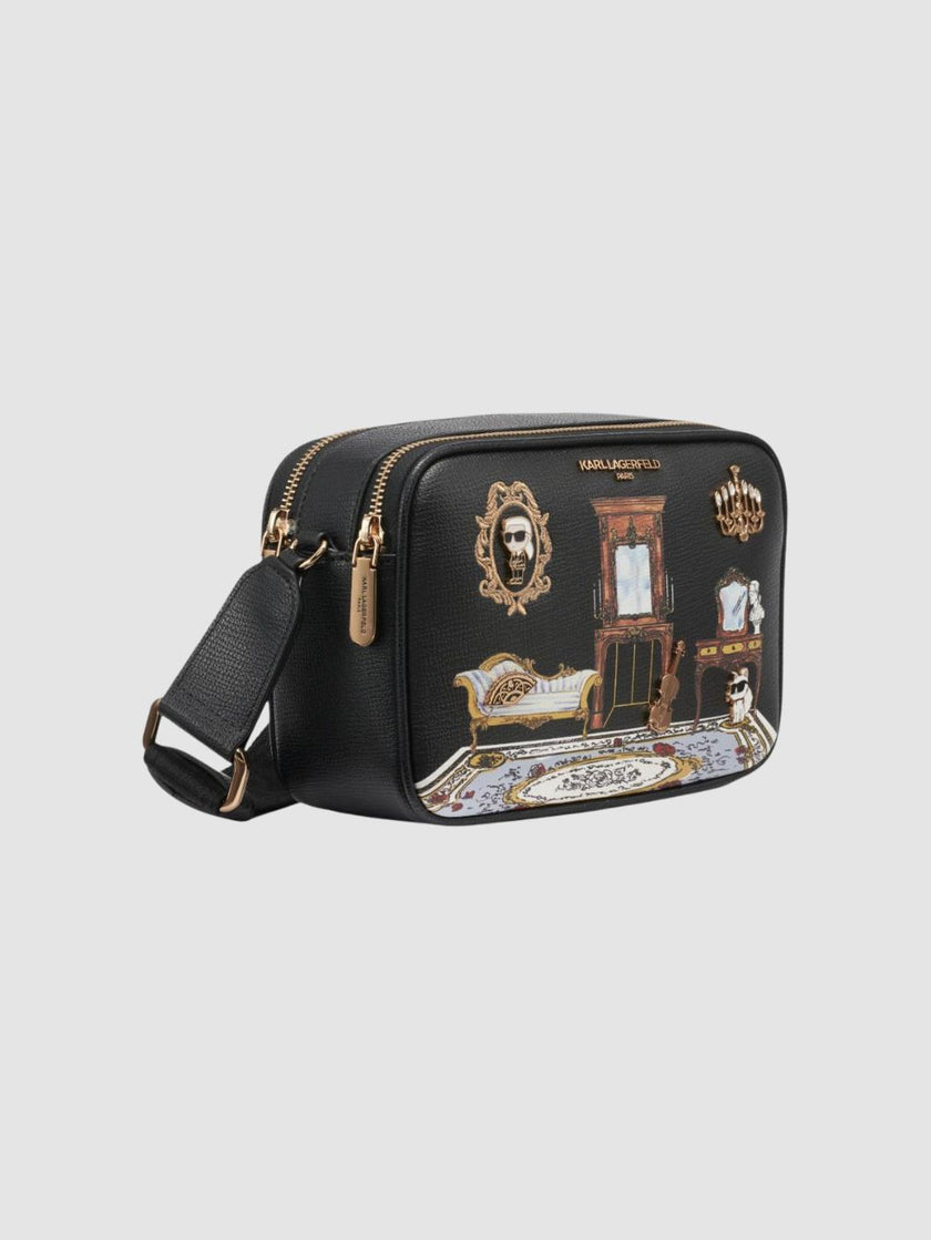 KARL LAGERFELD Maybelle Rococo Camera Crossbody - Black image 4