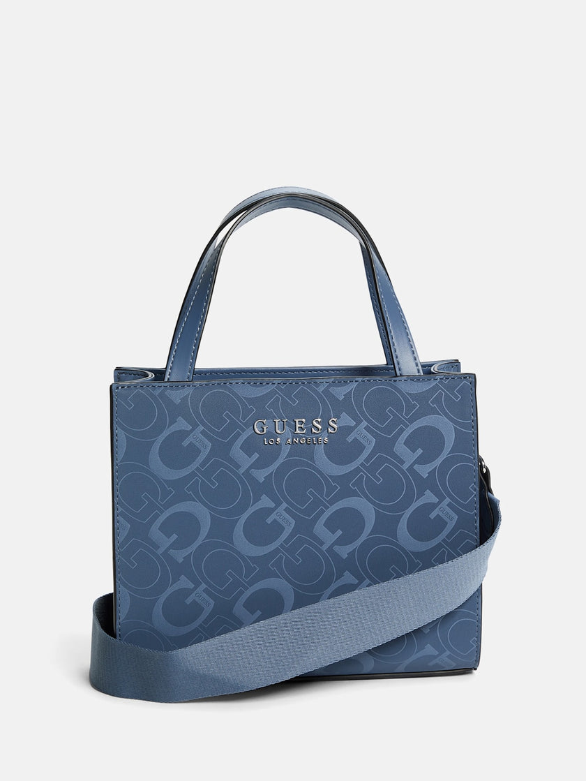Guess Breena Logo Mini Tote - Blue image 0