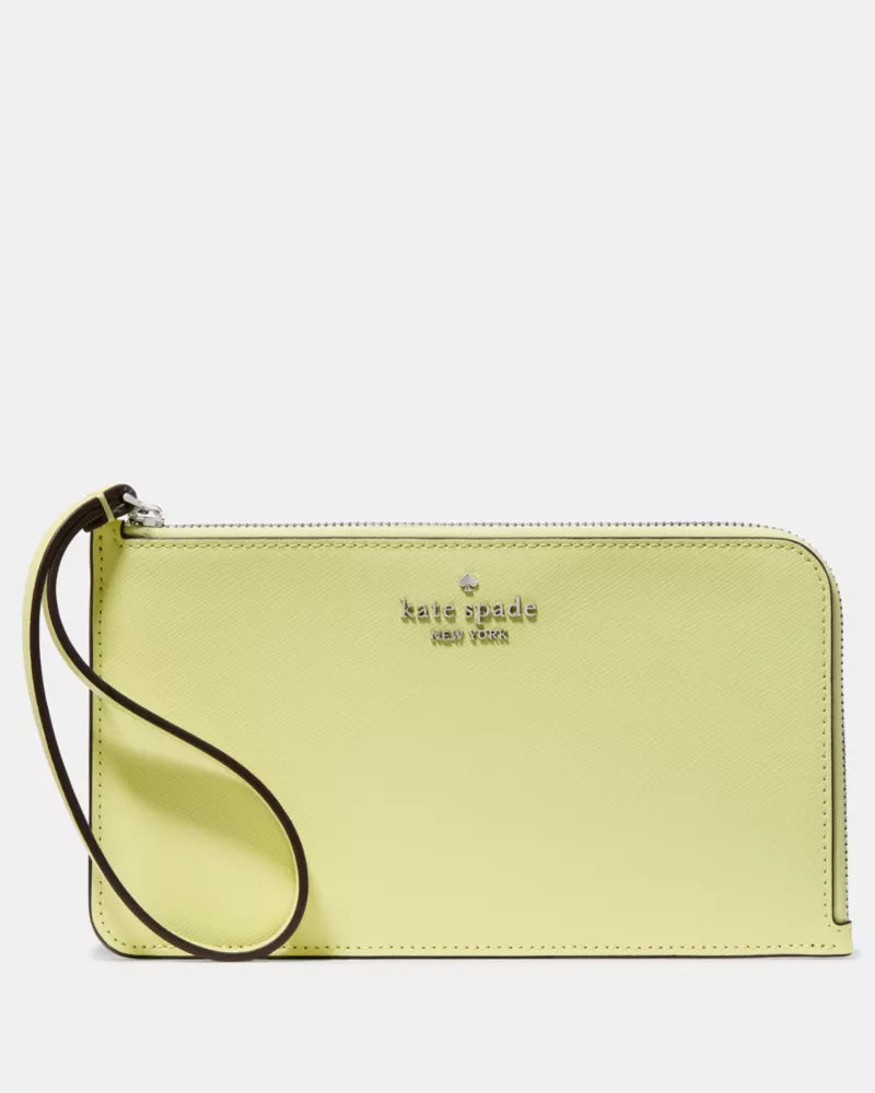 KATE SPADE Lucy Medium L-Zip Wristlet - Tennis Ball image 0