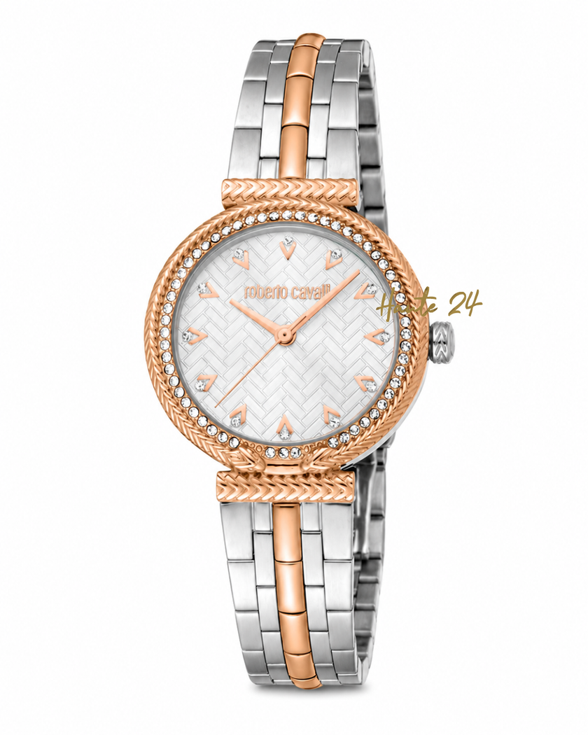 ROBERTO CAVALLI Snake Core Silver-tone Dial Ladies Watch
