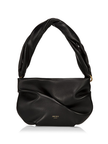 JIMMY CHOO Bonny Twisted Leather Shoulder Bag - Black Light Gold image 3
