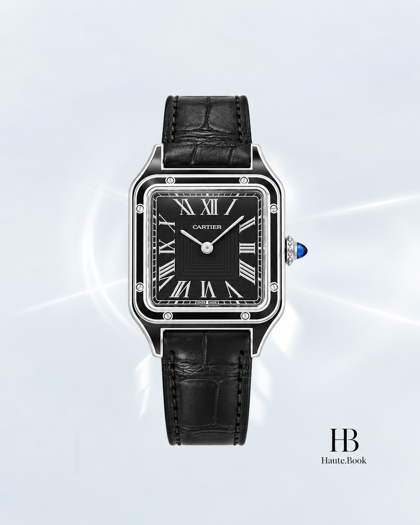 [Store Display] Cartier Santos-Dumont Black Leather Strap 43.5 × 31.4 mm