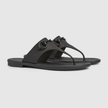 GUCCI Women's  Thong Sandals With Horsebit - Black - 34 image