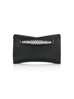 JIMMY CHOO Venus Embellished Leather Clutch-On-Chain - Black image 4