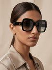 GUCCI Grey Gradient Square Ladies Sunglasses GG1337S 001 54 image 1