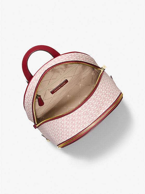 Michael Kors Rhea Medium Metallic Signature Logo Backpack image 2