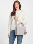 Guess Holly Velvet Mini Tote - Gray image 1