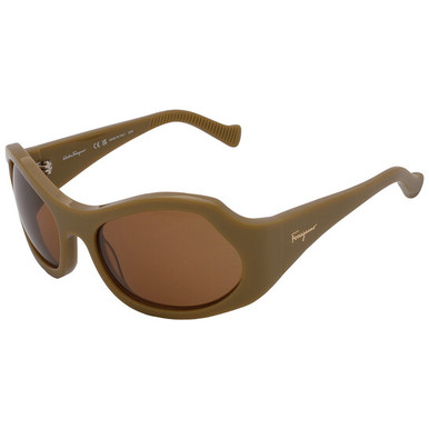 Ferragamo  Salvatore Brown Wrap Ladies Sunglasses image 1