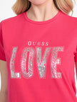 GUESS Eco Crewneck Lettie Tee - Red image 2