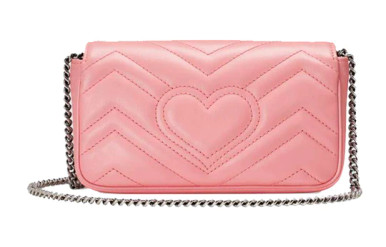GUCCI Super Mini Gg Marmont In Quilted Leather Bag - Pink image 2