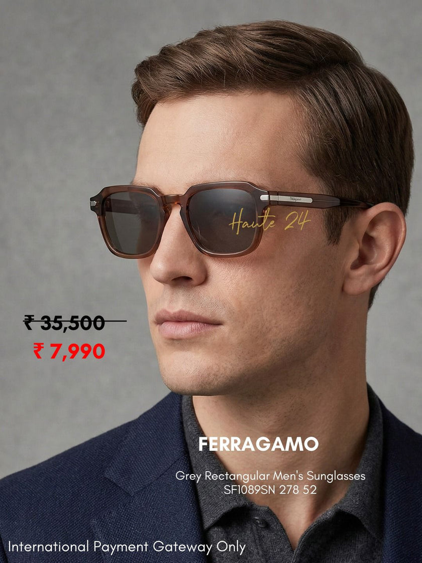 FERRAGAMO Grey Rectangular Men's Sunglasses SF1089SN 278 52 image 2