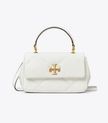 TORY BURCH Kira Diamond Quilt Top-Handle - Blanc image