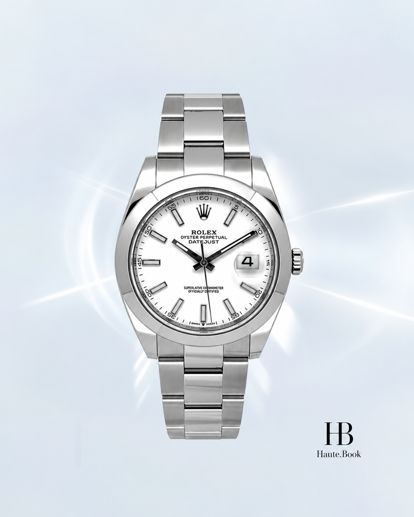 [Store Display] Rolex Datejust White Oyster Stainless Steel 41 mm