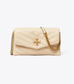 TORY BURCH Kira Chevron Chain Wallet - New Cream image 3