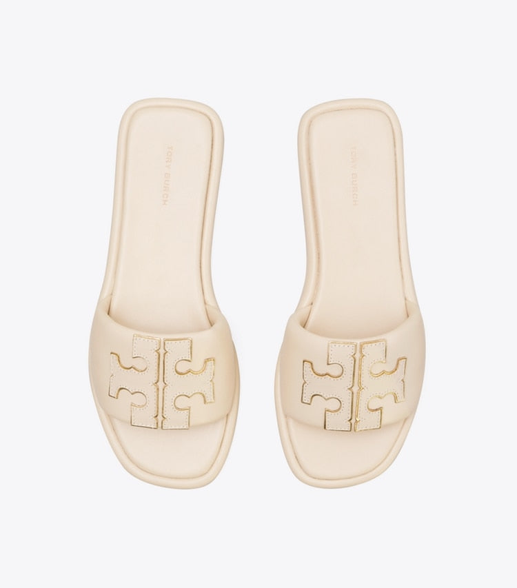 TORY BURCH Double T Sport Slide - dulce de leche / gold (Arriving In Delhi) image 2