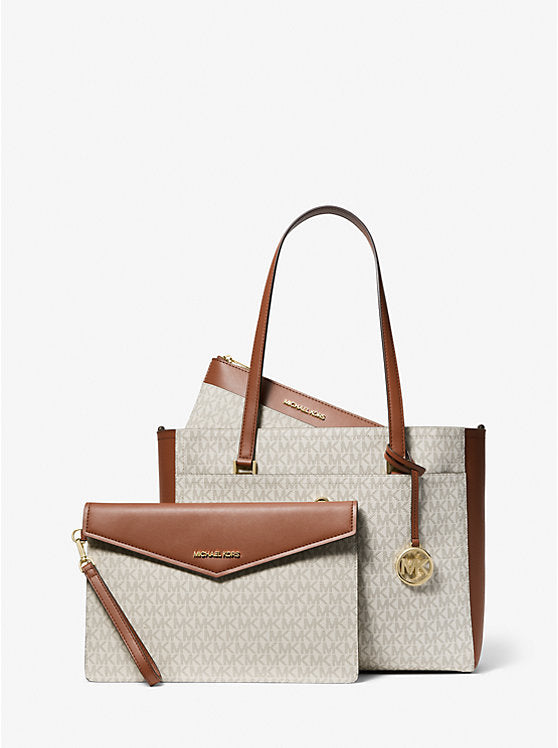 MICHAEL KORS Maisie Large Logo 3-in-1 Tote Bag - Vanilla image 2