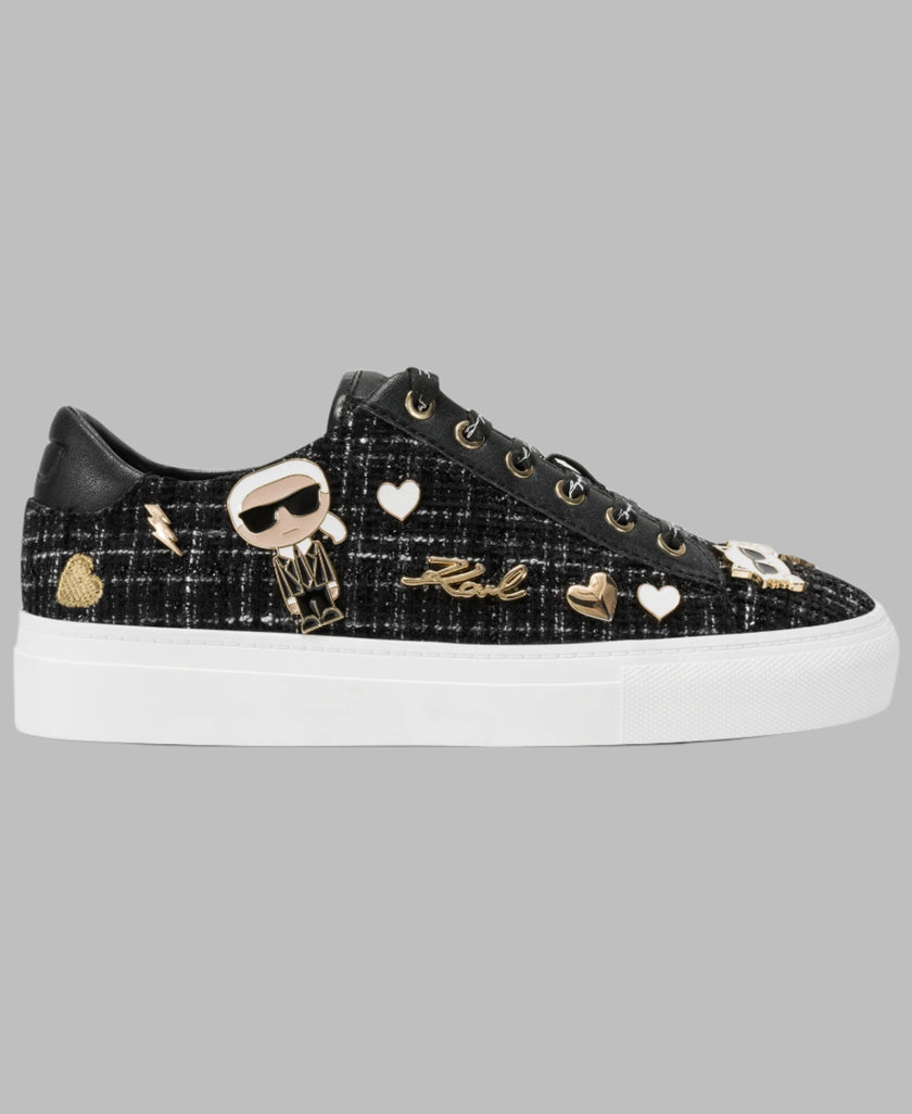 KARL LAGERFELD Cate Pins Lace Up Sneaker - Black image 2