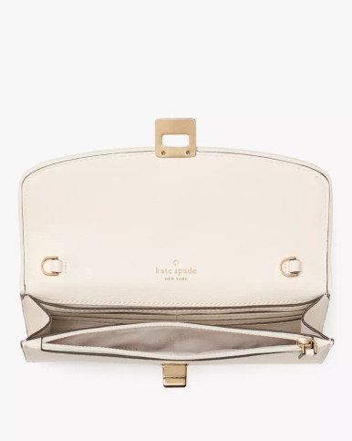 KATE SPADE Phoebe Straw Turnlock Wallet-on-chain image 3