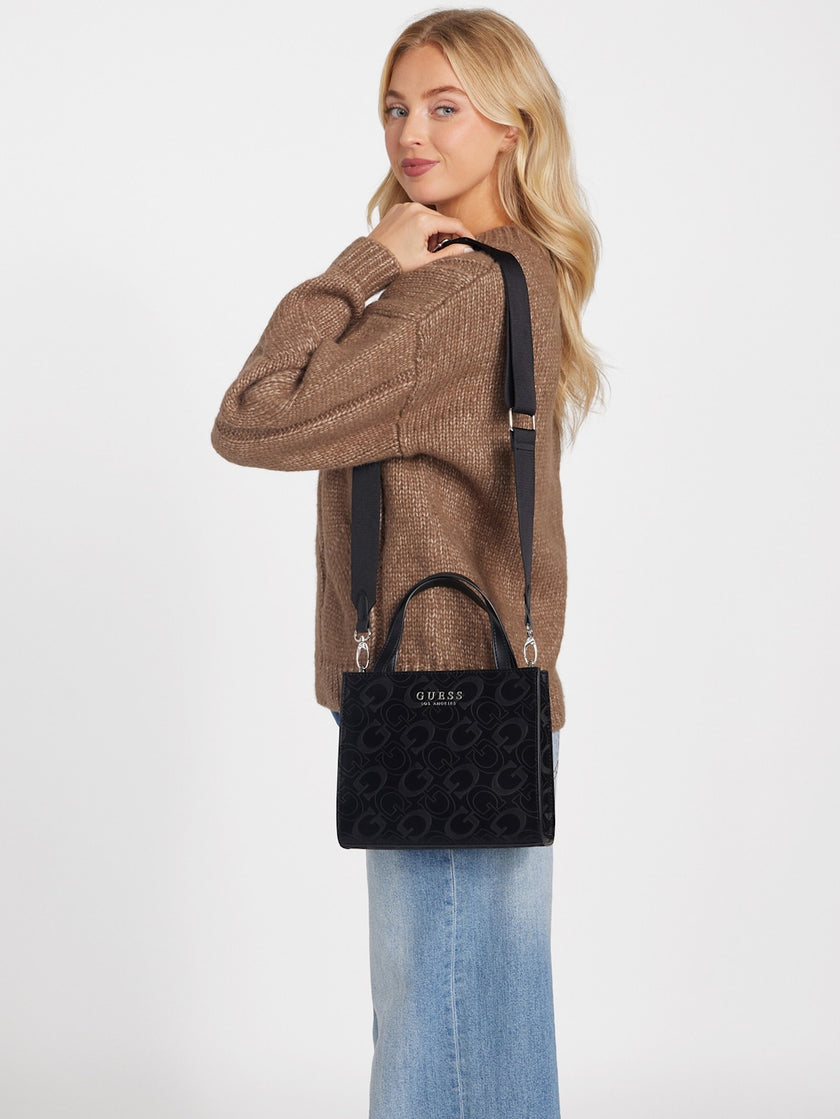 Guess Breena Logo Mini Tote - Black image 1