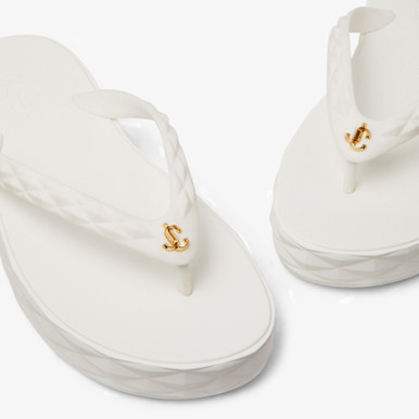 JIMMY CHOO Diamond Flip Flop White Rubber Flip-Flops image 5