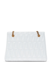 VERSACE Virtus Quilted Small Tote White Bag image 1