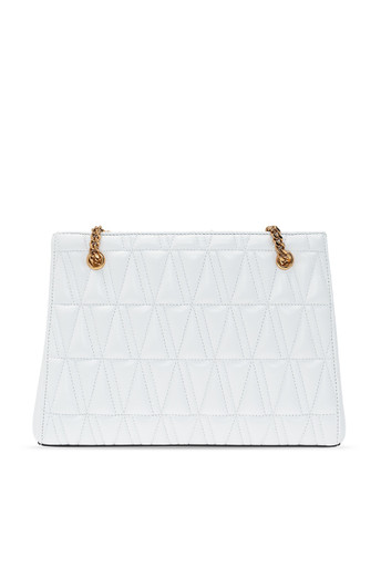 VERSACE Virtus Quilted Small Tote White Bag image 1