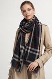 BURBERRY Check Fringed Cashmere Scarf image 0