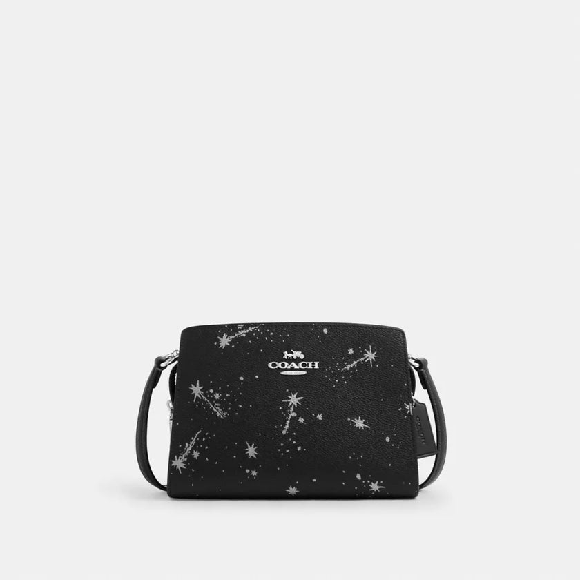 COACH Gia Crossbody Bag With Star Print - Silver/Black Multi image 1
